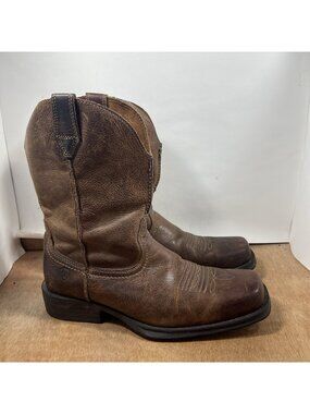 Ariat Leather Boots Men's Size 10.5 D Western Wicker Rambler Brown # 10015307